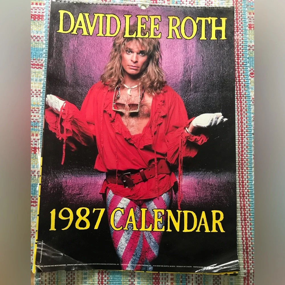 David Lee Roth 1987 Calendar from Eat Em and Smile Album